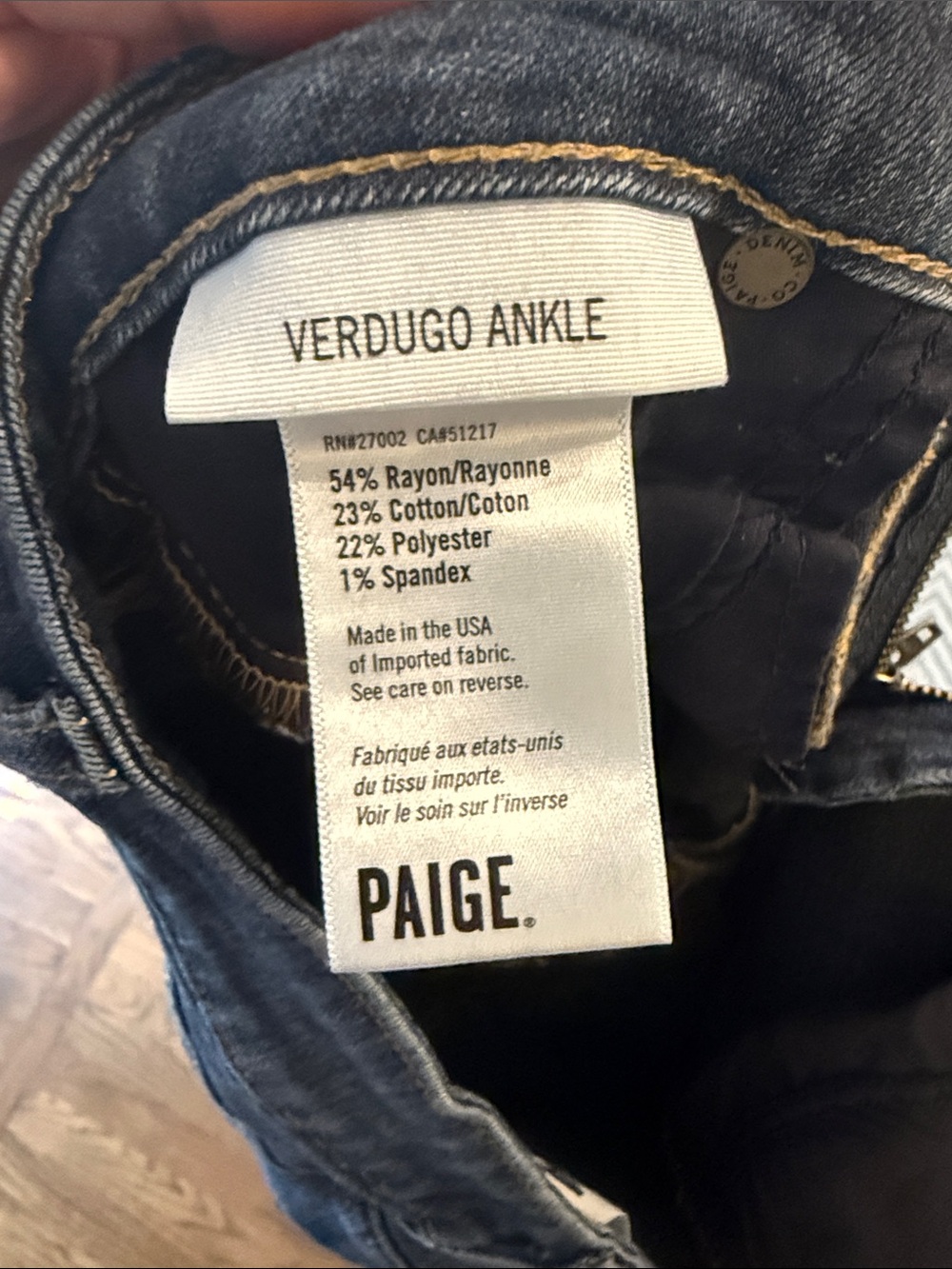 PAIGE Verdugo Ankle Womens Jeans - Dark Indigo